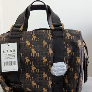 L.A.M.B. by Gwen Stefani signature logo print satchel